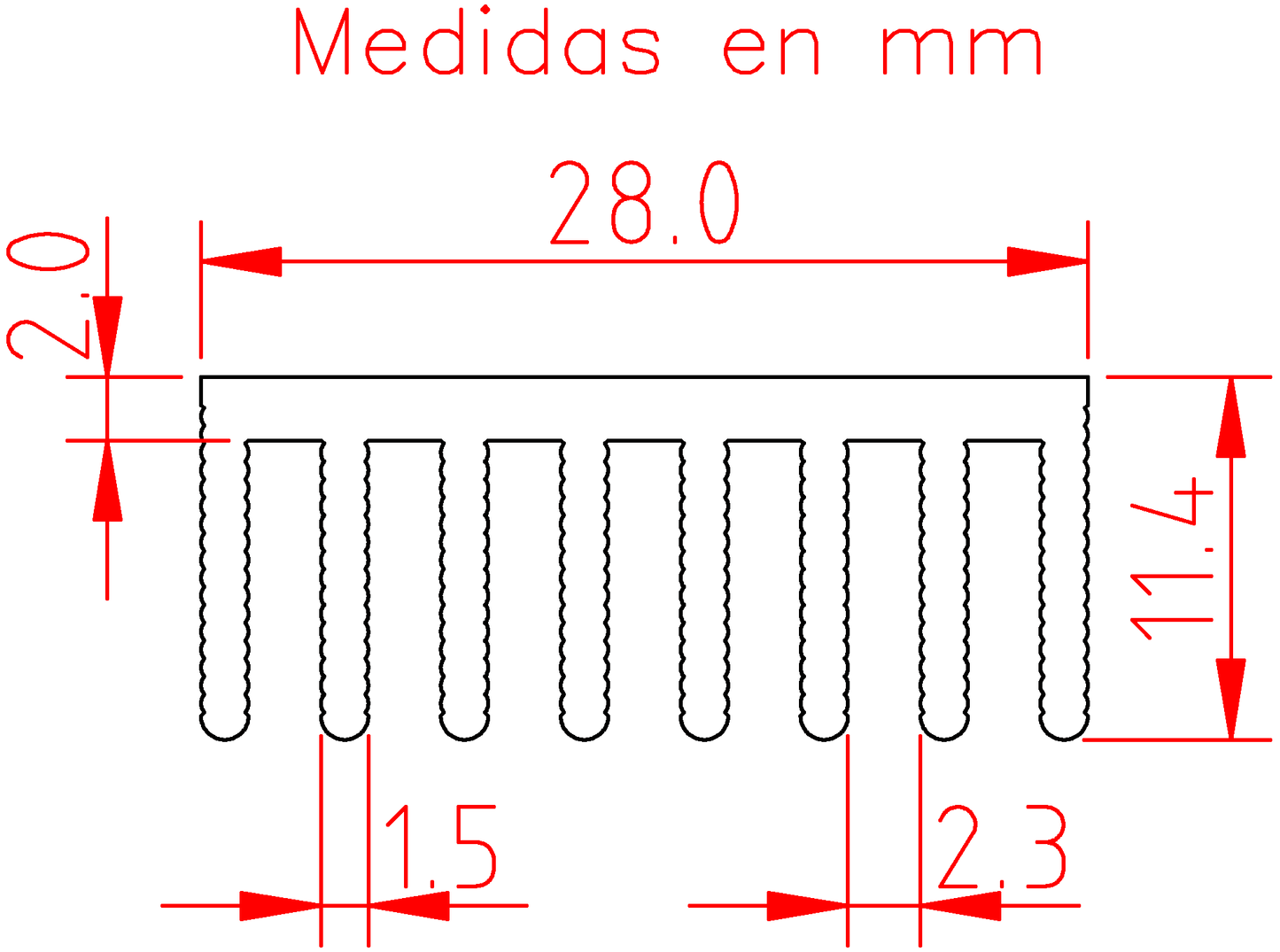 Ancho: 2.8cm
