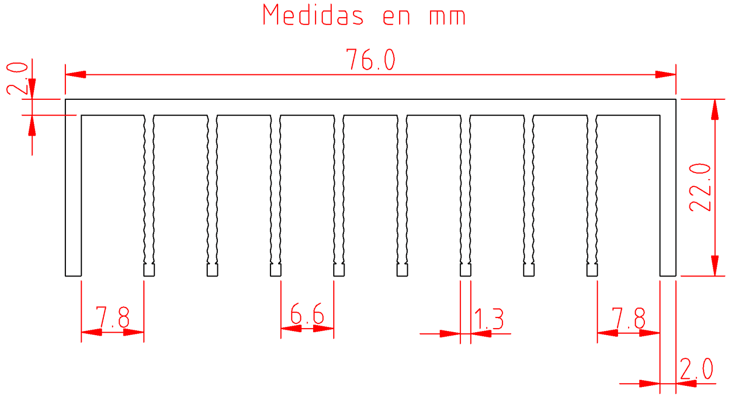 Ancho: 7.6cm